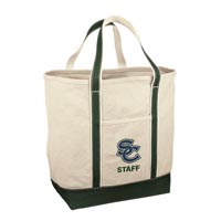 STAFF - Heavyweight Canvas Tote - Natural/Forest Green